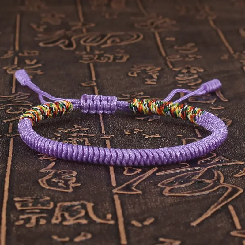 Tibetan Buddhist Lucky Bracelet Adjustable Red Thread Braid - Smarsty