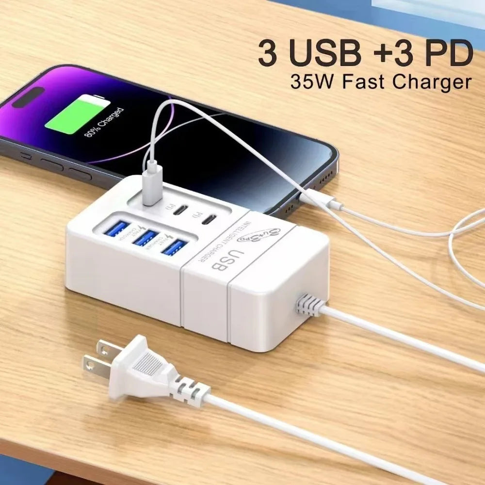 Portable USB Power Charger With Fast Charging Ports - Smarsty
