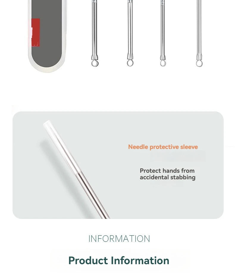 4 Piece Acne Blackhead Removal Needle Set - Smarsty