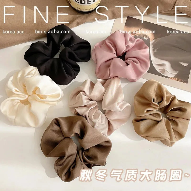 Satin Scrunchies Hair Accessories Gentle Soft Hold Premium - Smarsty