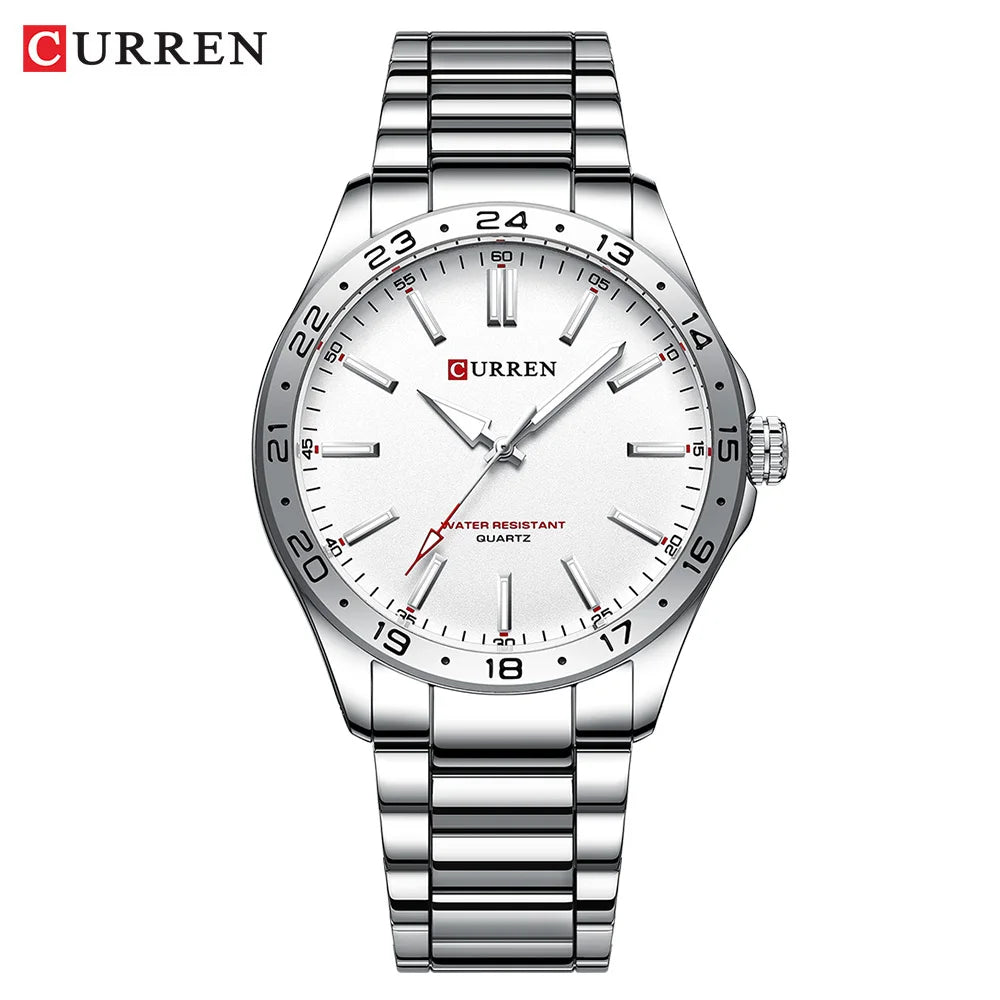 Curren Men's Ultra Thin Stainless Steel Quartz Watch - Smarsty