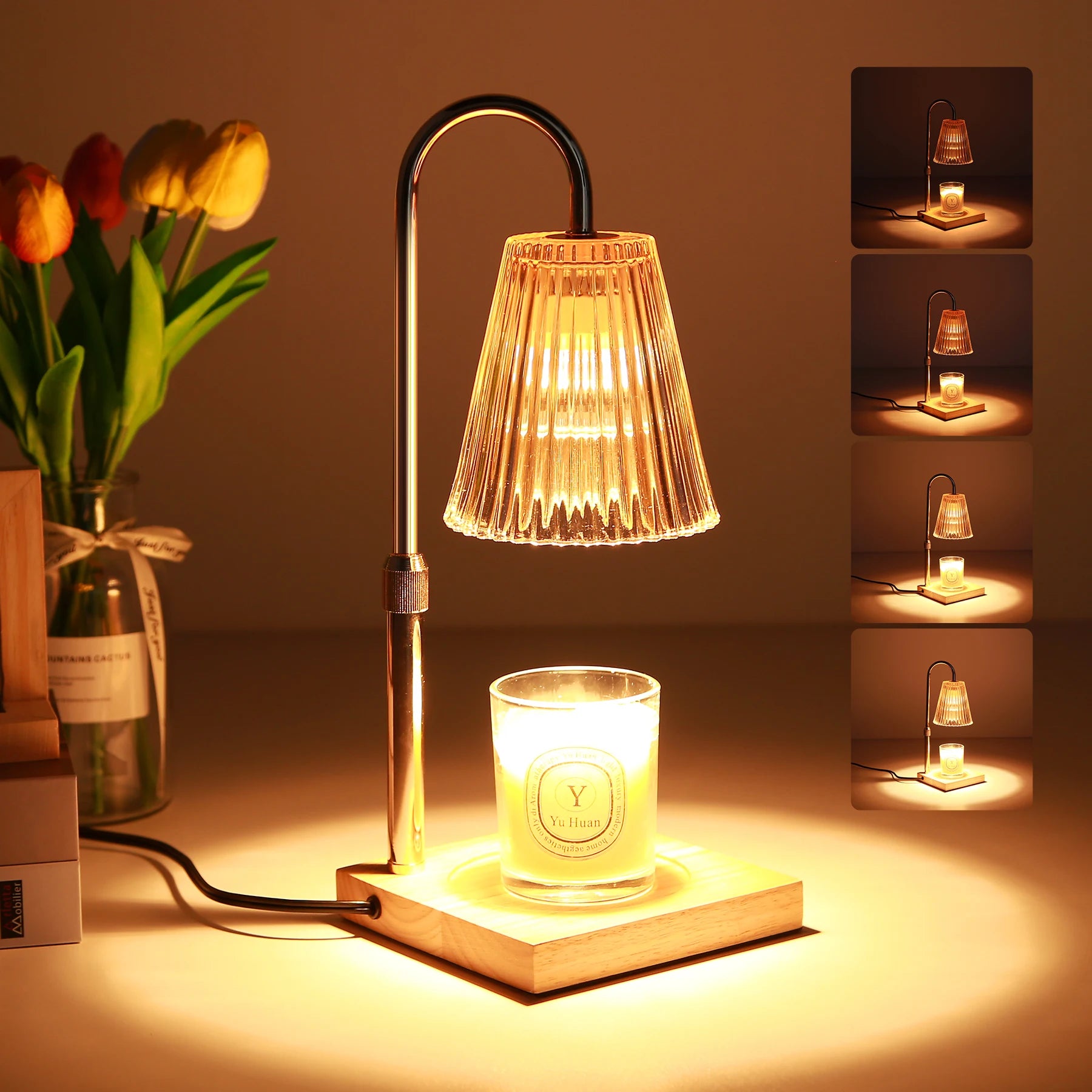 Candle Heating Lamp With Adjustable Height Electric Candle Heating Light with Timer Suitable For Scented Large Cans Of Candles