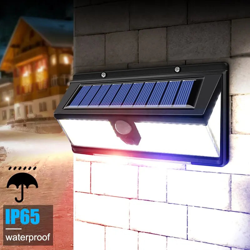190LED Solar LED Wall Lamp with Motion Sensor and 4 Modes - Smarsty