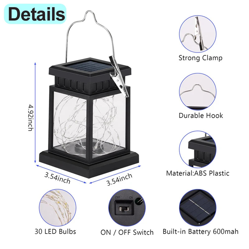 Solar LED Outdoor Lanterns for Garden Decoration - Smarsty
