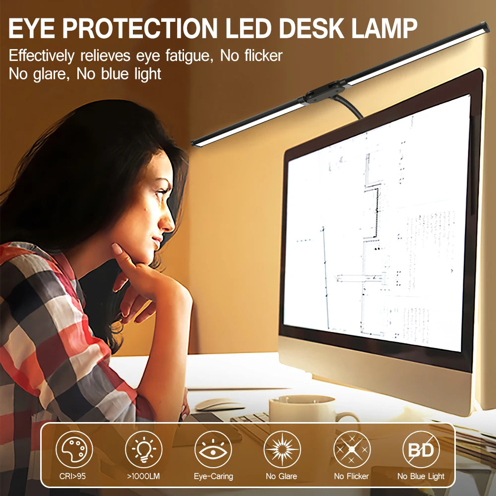 Dimmable LED Clip Desk Lamp for Reading - Smarsty