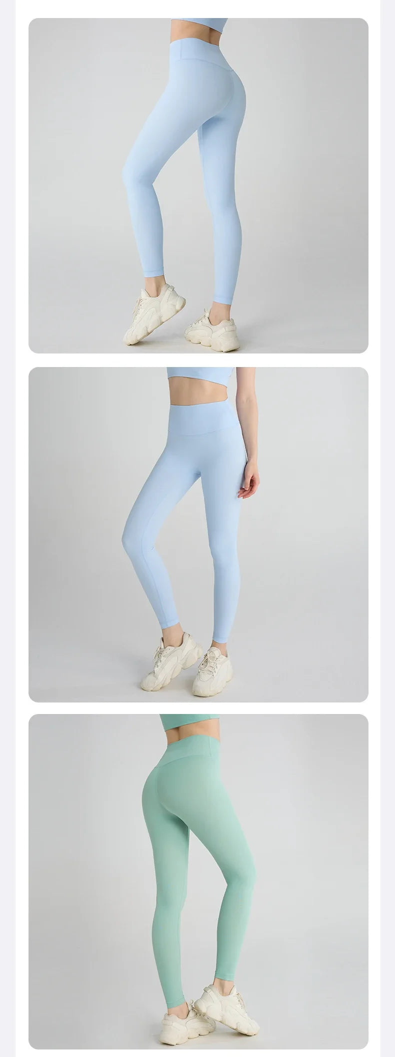 Naked feeling Yoga Leggings Women High Waisted Hip Lifting Fitness Leggings Running Cycling Pants Breathable Sports Leggings - Smarsty