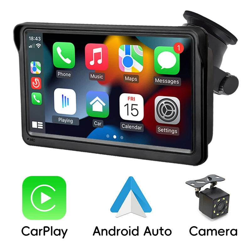 7 Inch CarPlay Android Auto Multimedia Receiver With Touch - Smarsty