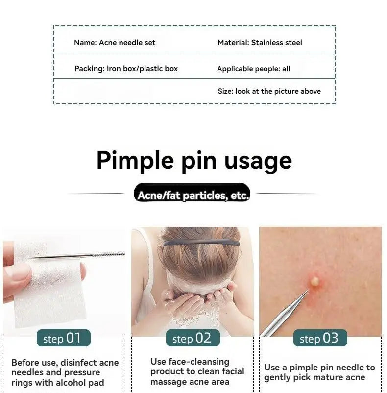 4 Piece Acne Blackhead Removal Needle Set - Smarsty