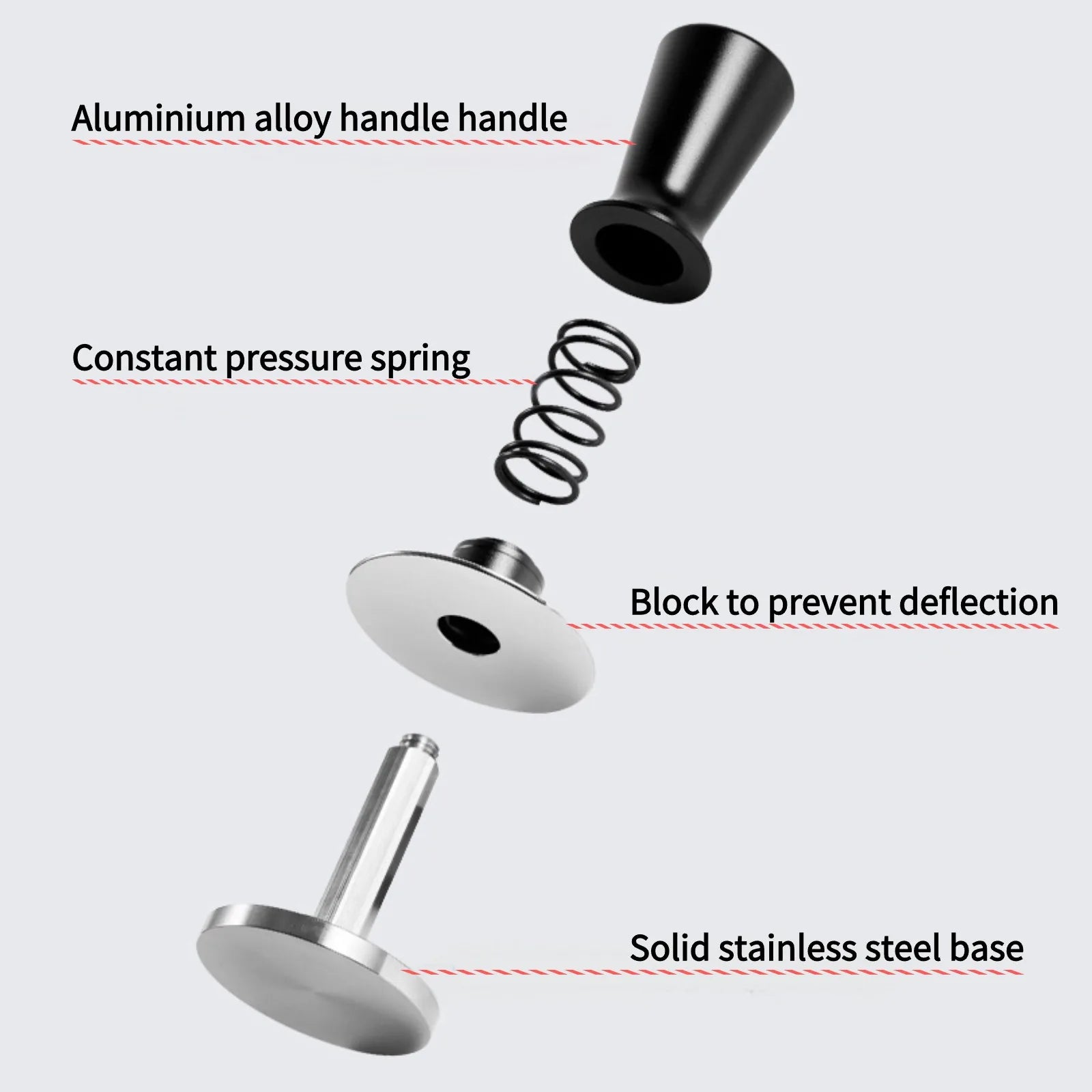 58mm 53mm 54mm 51mm Espresso Tamper Barista Coffee Tamper with Calibrated Spring Loaded Stainless Steel Tampers - Smarsty