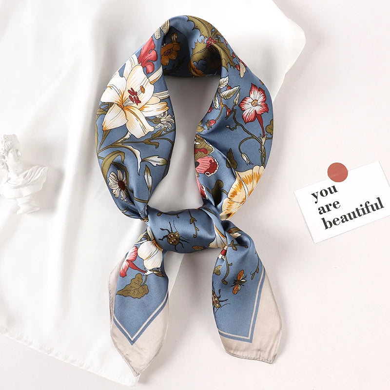 Luxury Silk Satin Scarf for Women with Sun Protection - Smarsty