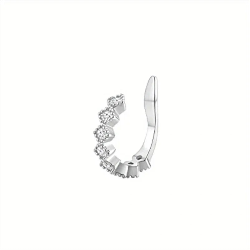 Cute Metal Leaf Earcuff Clip Earrings Comfy No Piercing - Smarsty