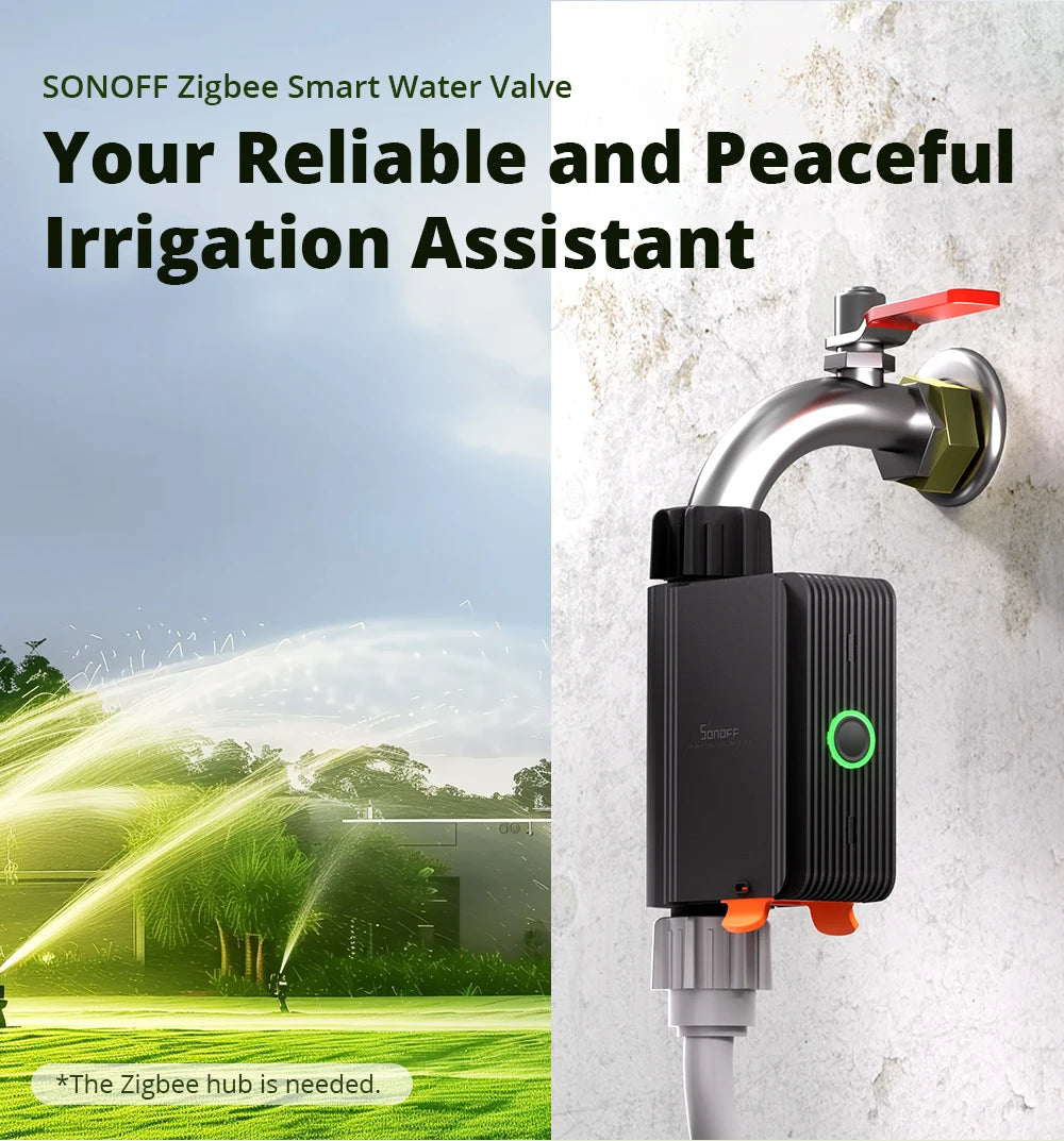 Sonoff Zigbee Smart Water Valve for Automatic Irrigation - Smarsty