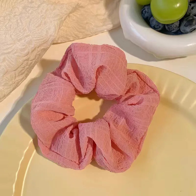 Candy Color Hair Scrunchies Pack Soft No Damage Elastic - Smarsty