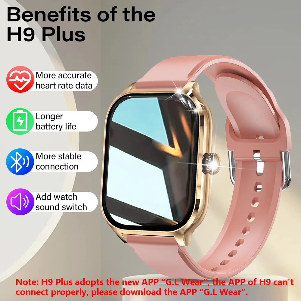 H9 Smart Watch with HD Display and Fitness Tracking - Smarsty
