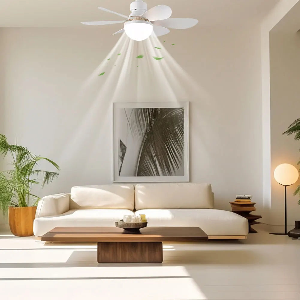 Screw in Ceiling Fan in Light Socket with Remote Ceiling Fan with Light for Bedroom Kitchen Living Room