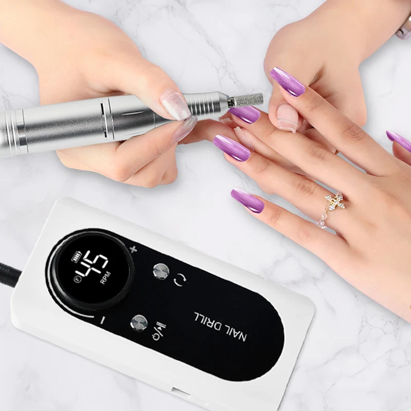 Rechargeable Electric Nail Drill Machine with High Speed - Smarsty
