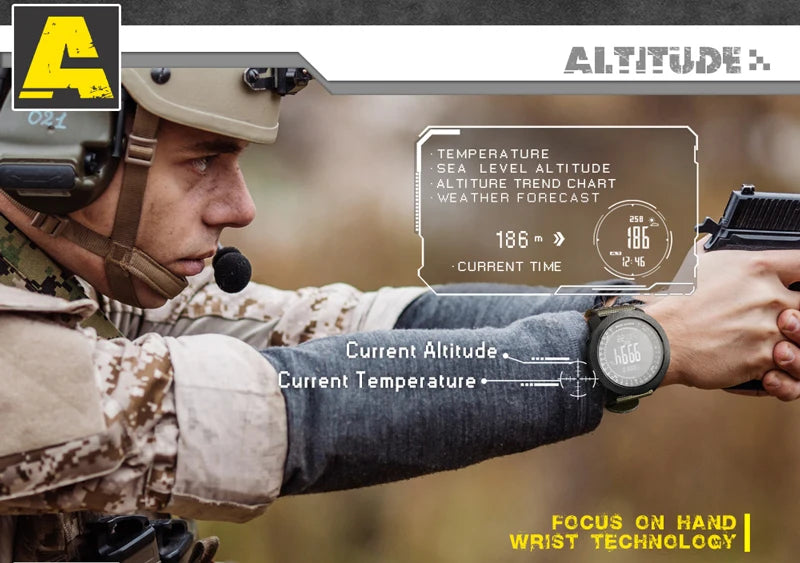 North Edge Men's Waterproof Digital Sports Watch with Altimeter - Smarsty