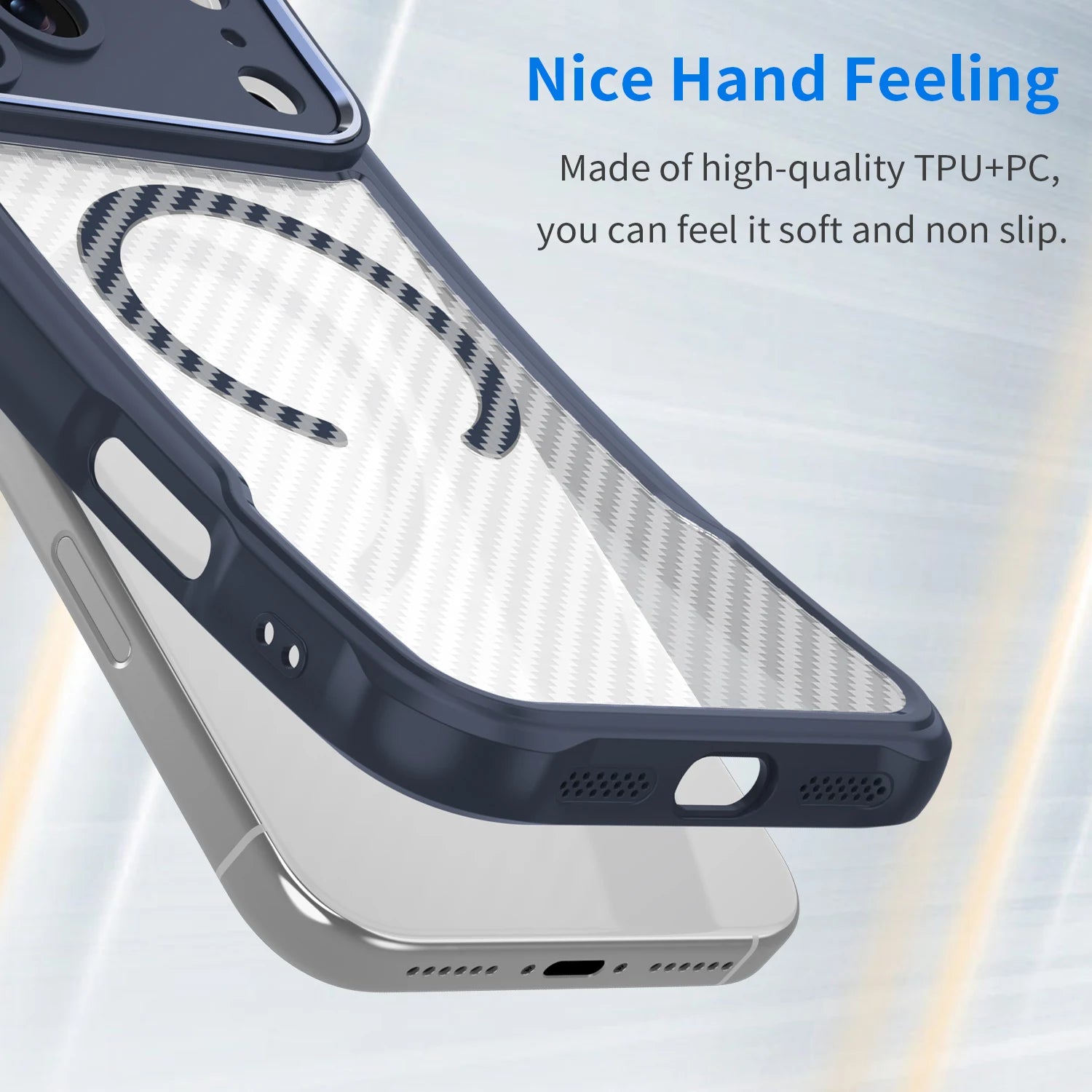 armor Carbon Fiber Textured Magnetic Phone case for iPhone 17 Air 16 E 15 14 Plus 13 12 11 Pro Max for Magsafe Shockproof Cover