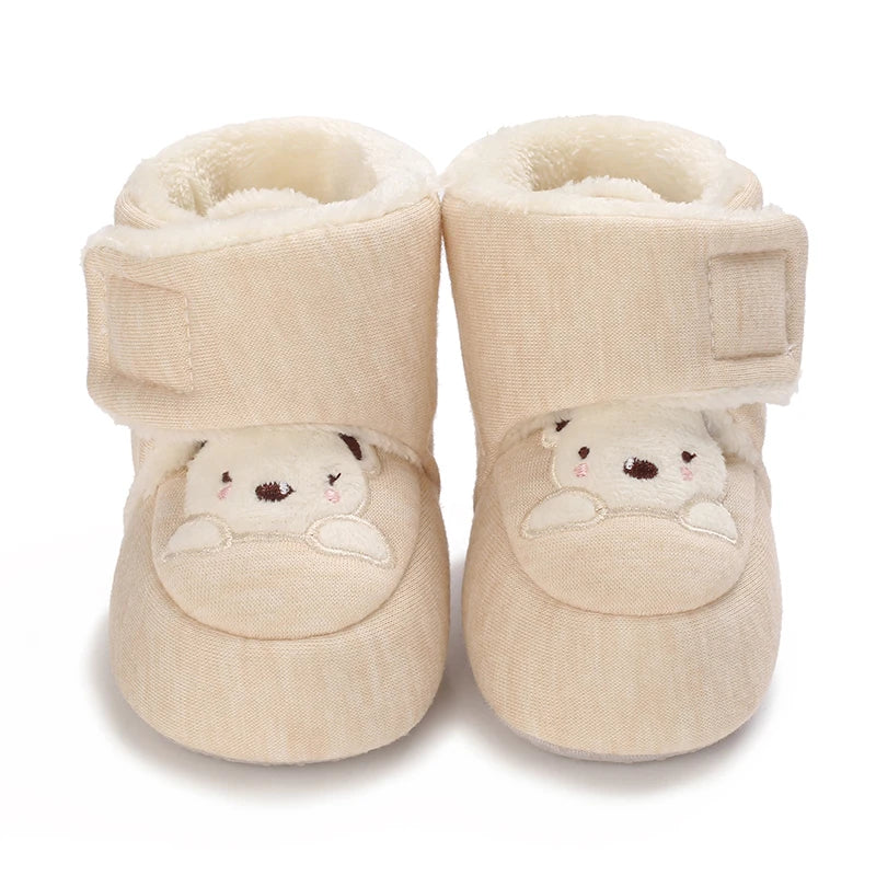 Soft Soled Bear Baby Snow Boots Warm Plush First Walkers - Smarsty
