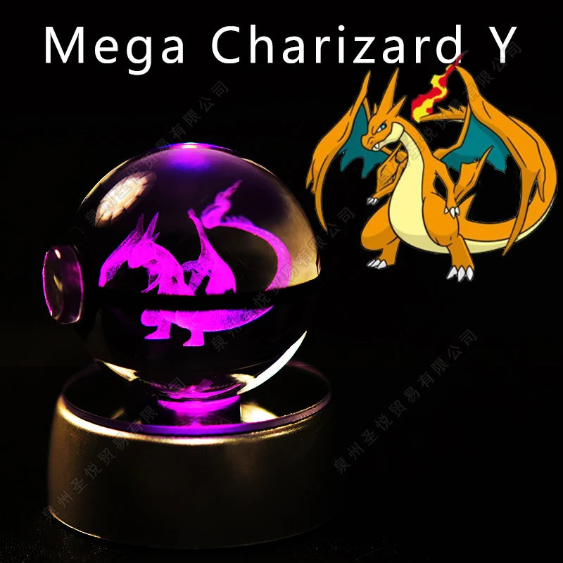 3D Pokemon Crystal Ball Night Light Lamp - Smarsty