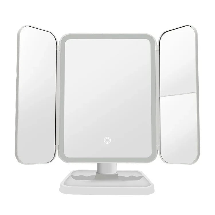 LED Trifold Makeup Mirror with Adjustable Brightness - Smarsty