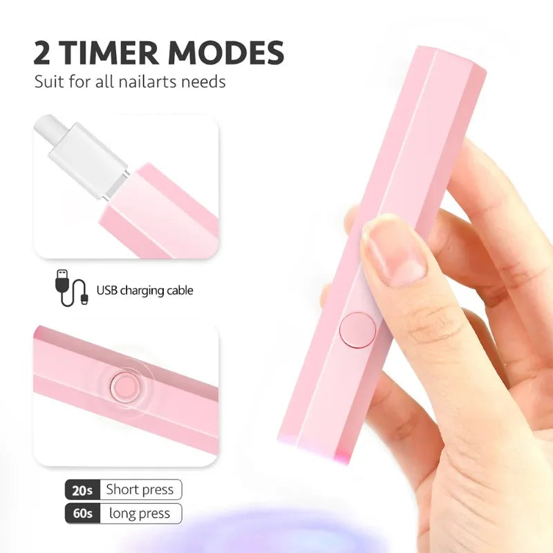 Portable Mini Nail Lamp for Quick Dry Gel Polish - Smarsty