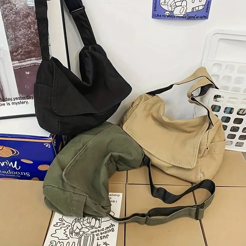Women's Durable Canvas Messenger Bag Crossbody for Everyday - Smarsty