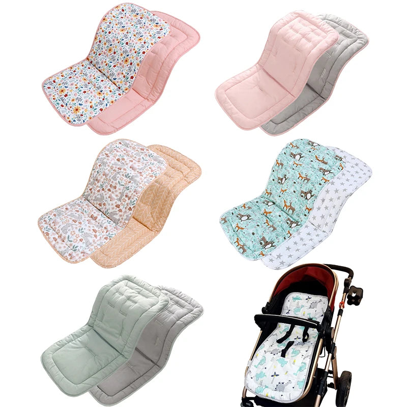Comfortable Cotton Baby Stroller Pad Four Seasons General Soft Seat Cushion Child Cart Seat Mat Kids Pushchair Cushion For 0-27M by Smarsty