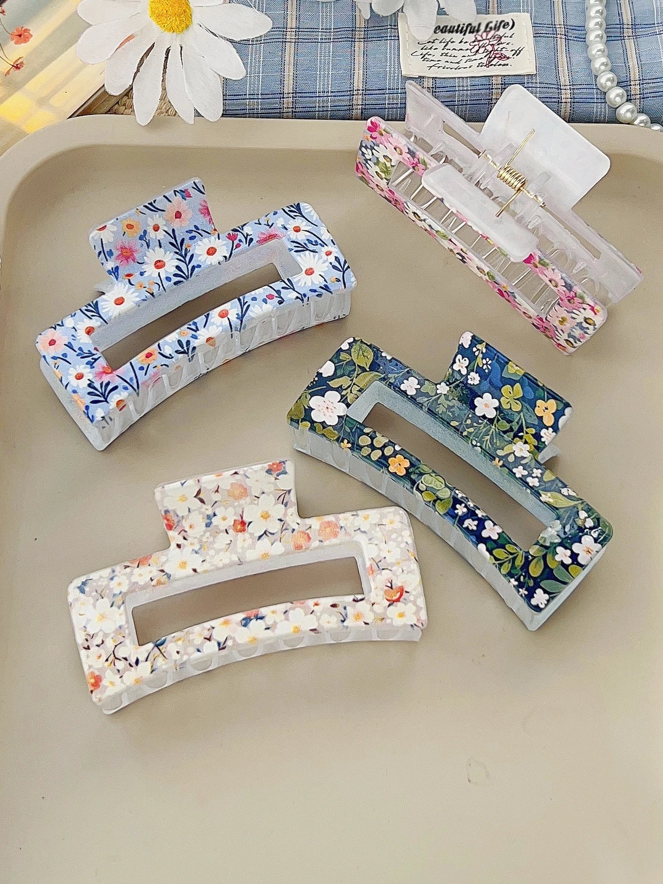 Pink Medium Sized Hair Claw Clips Strong Hold For All - Smarsty