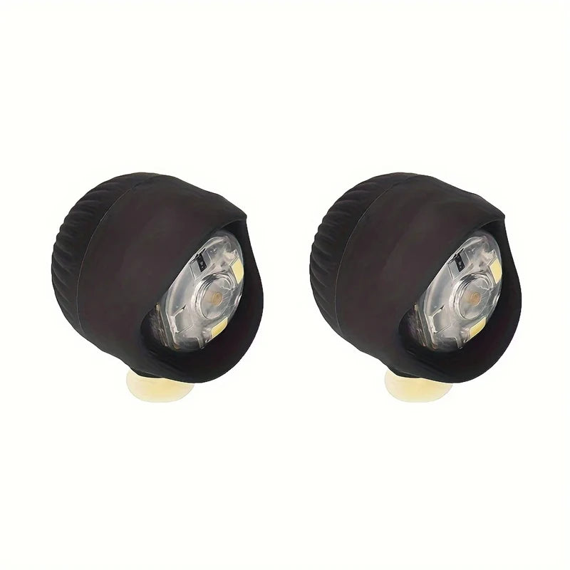 2pcs Shoe Lights PVC LED Headlight Shoe Charms Accessories for Night Rides, Walk & Dog Walks Outdoor Activities,3 Lighting Modes
