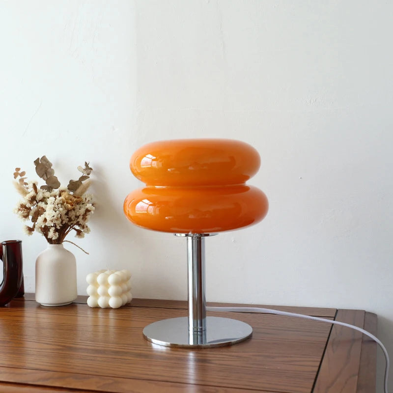 Macaron Glass Table Lamp with Dimming Feature for Bedroom Decor - Smarsty