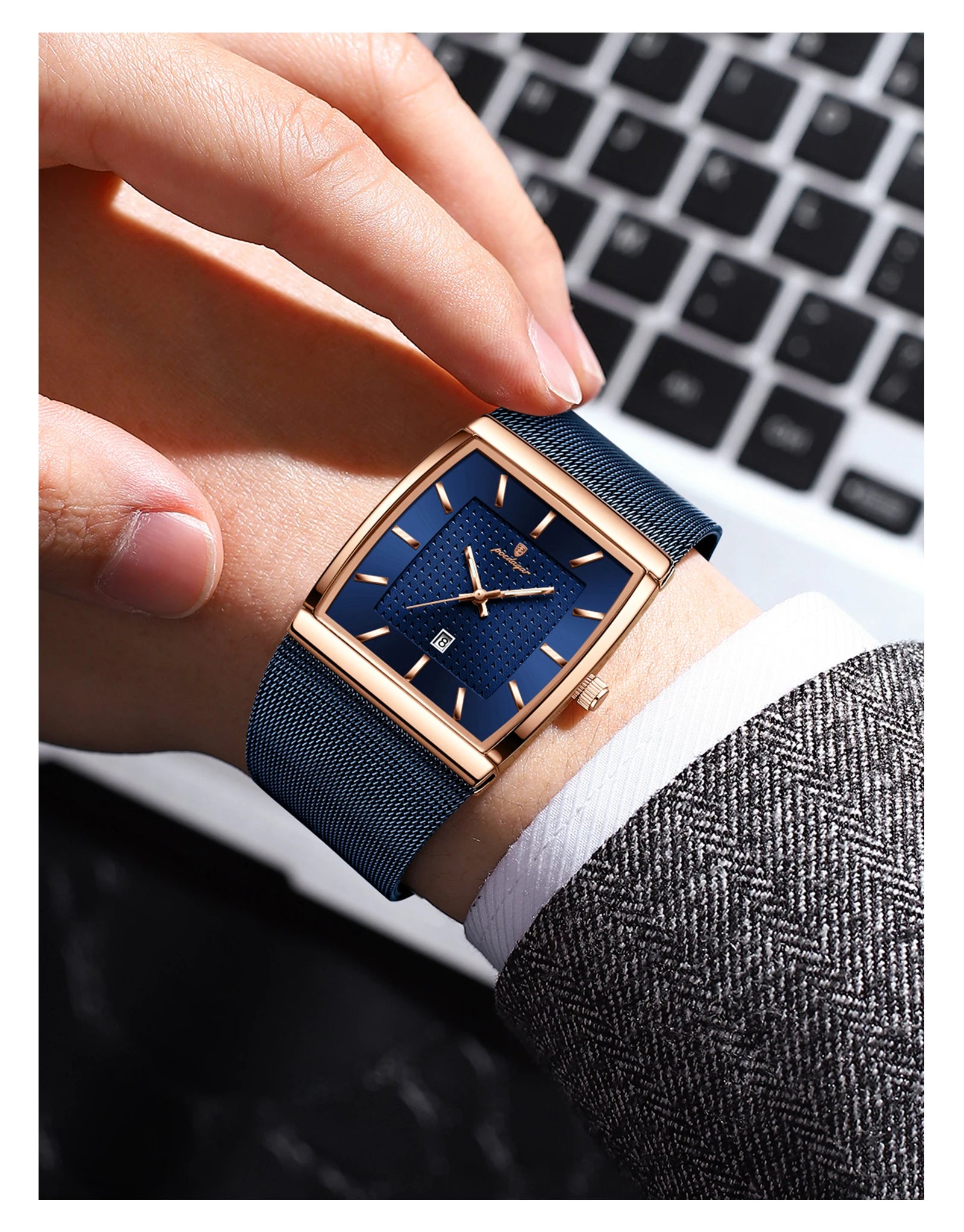 Men's Waterproof Quartz Watch with Luminous Date Feature - Smarsty