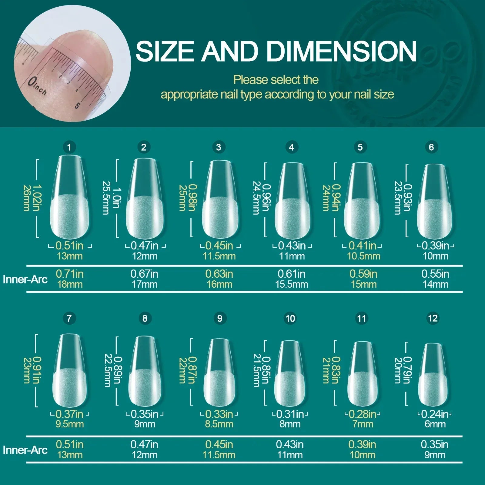 Gel X Nail Tips 120pcs Easy Soak Off Extensions - Smarsty