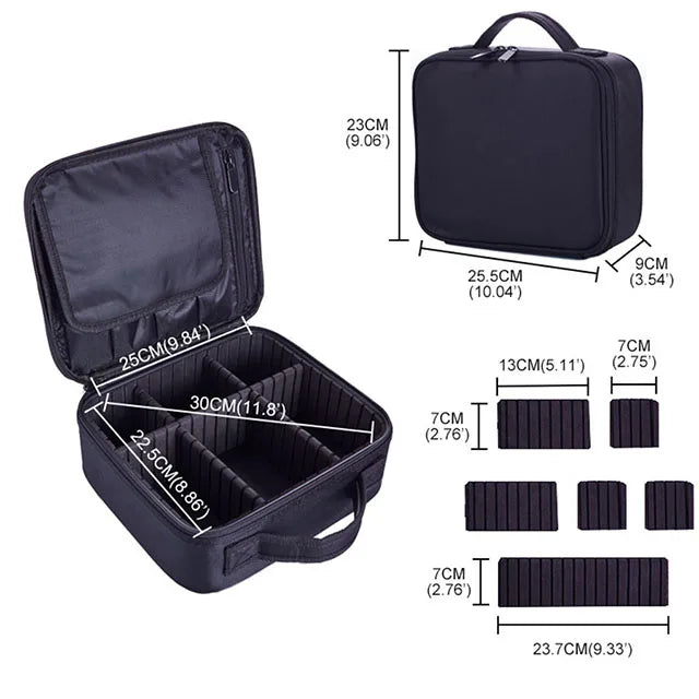 Waterproof Travel Makeup Bag for Women with Brush Storage - Smarsty
