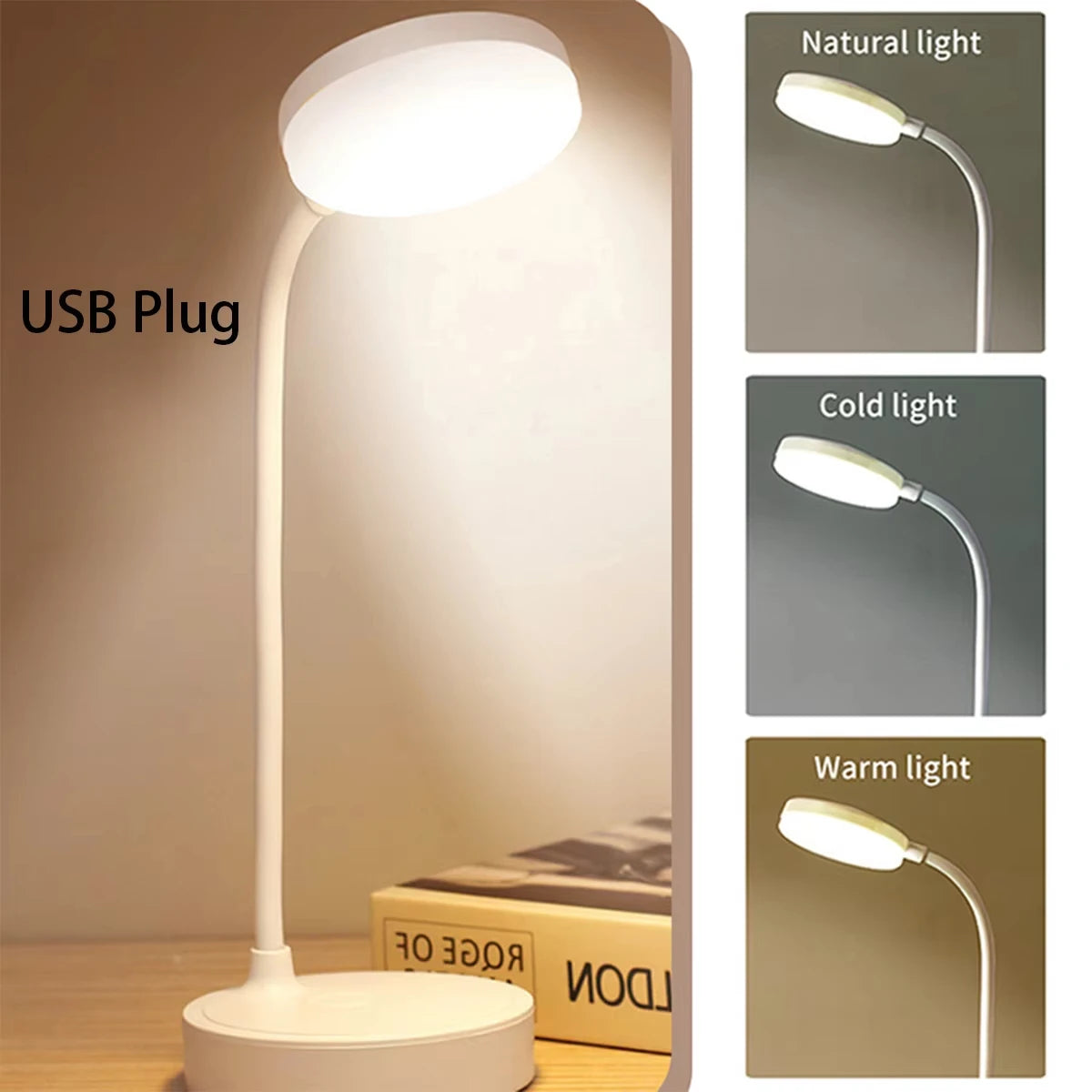Portable LED Desk Lamp with Eye Protection Dimming - Smarsty