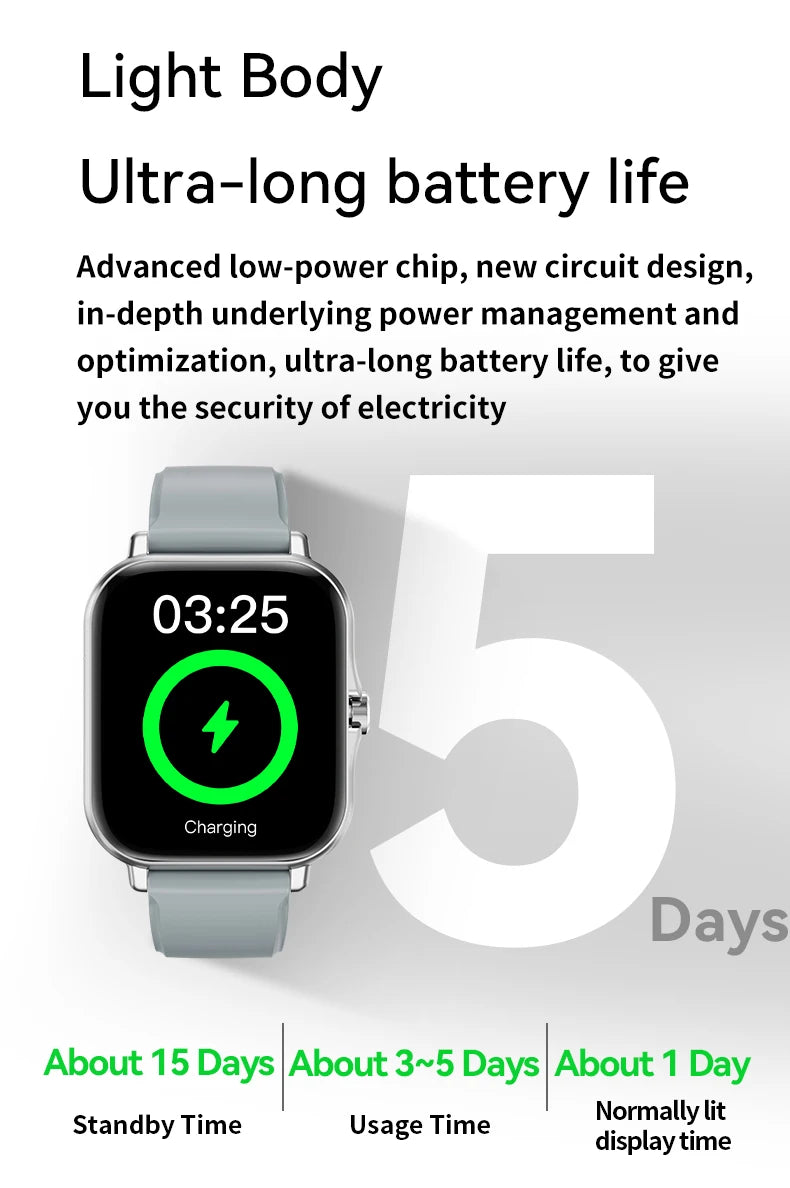 LAXASFIT Smart Watch with Heart Rate Monitor and Bluetooth - Smarsty