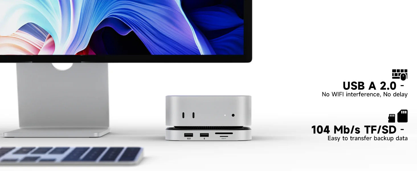 Mac Mini Docking Hub With M.2 SSD Enclosure 4K HDMI