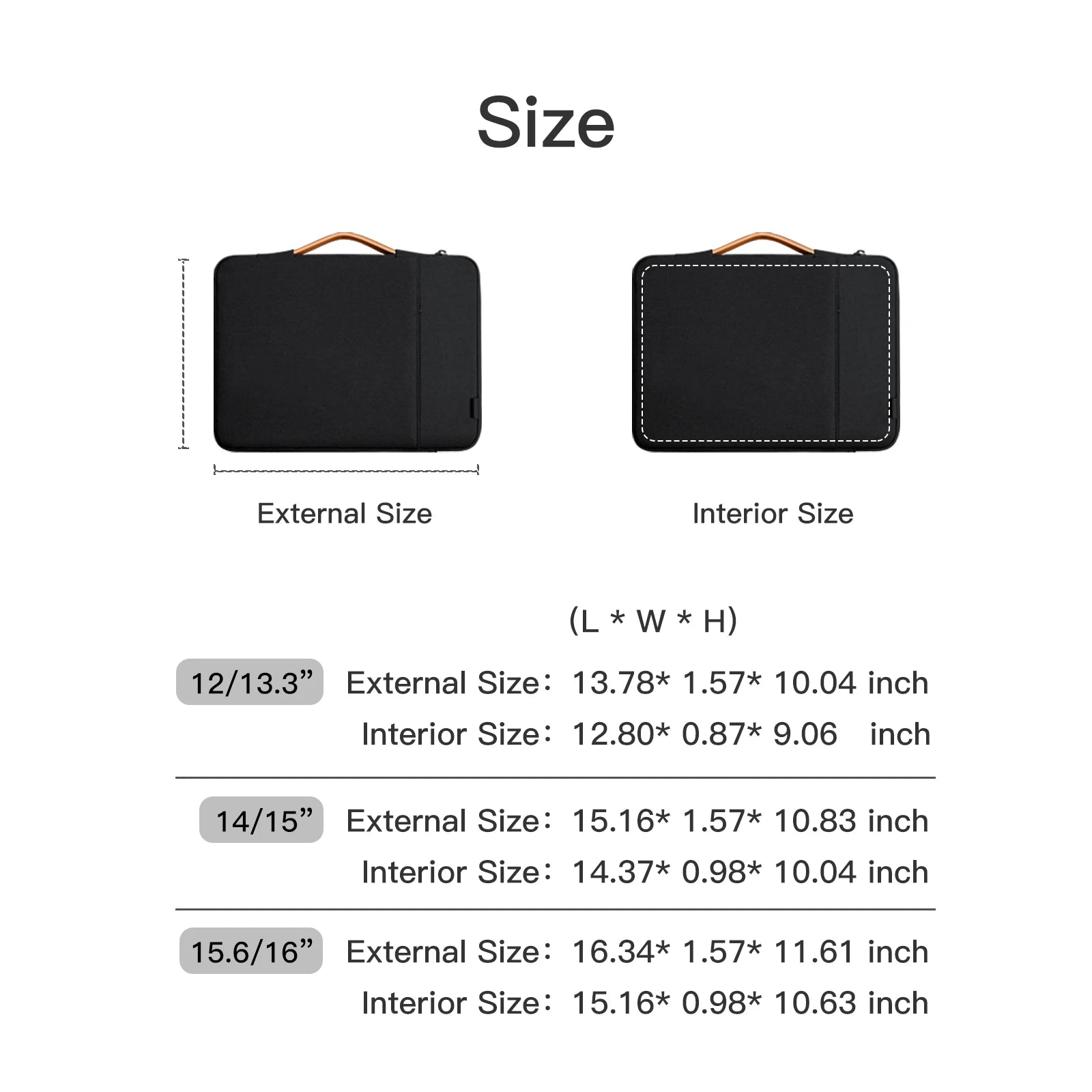 Laptop Sleeve For 12 To 15.6 Inch Laptops With Zipper