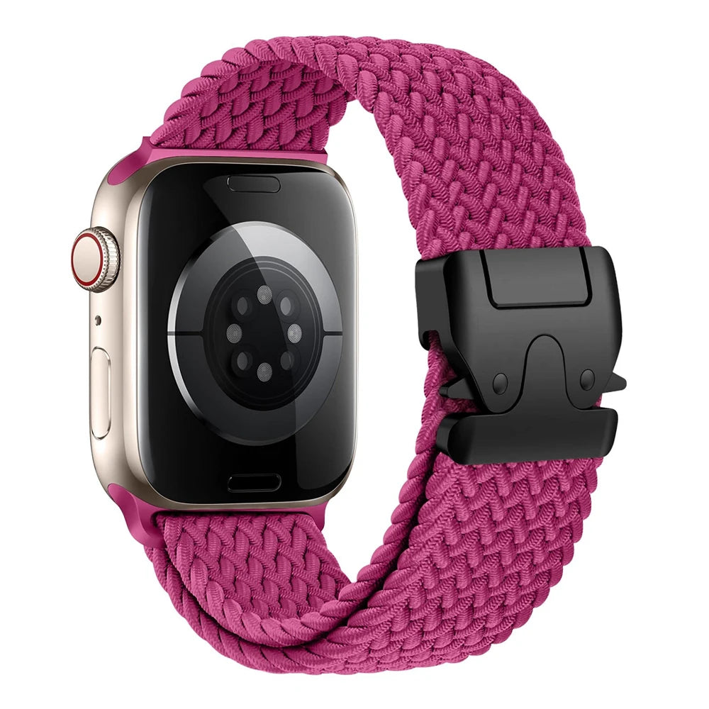Parachute Straps for Apple watch 10 Band 46mm 42mm 45mm Ultra 49mm 44mm 41mm Braided bracelet correa iWatch Series 9 8 SE 5 6 7 - Smarsty