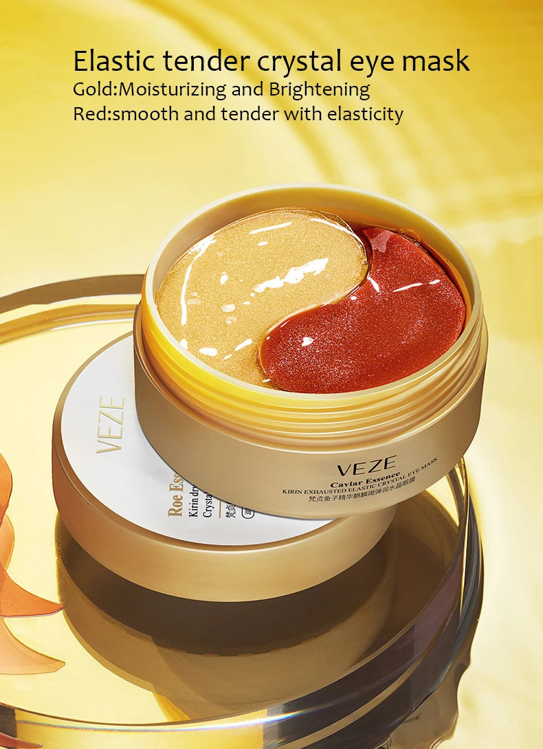 Gold Crystal Collagen Eye Masks for Dark Circles Relief - Smarsty
