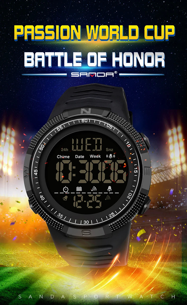SANDA Military Sport Watch for Men Waterproof Shockproof Design - Smarsty