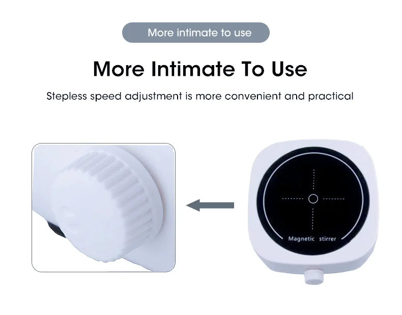 Magnetic stirrer, kitchen liquid mixing mini laboratory stirrer, portable stirring rod stirring plate 4000RPM, 1L capacity by Smarsty