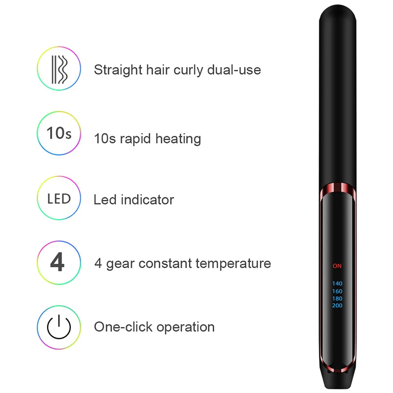 Ceramic Ionic Hair Straightener with Fast Heat-Up - Smarsty