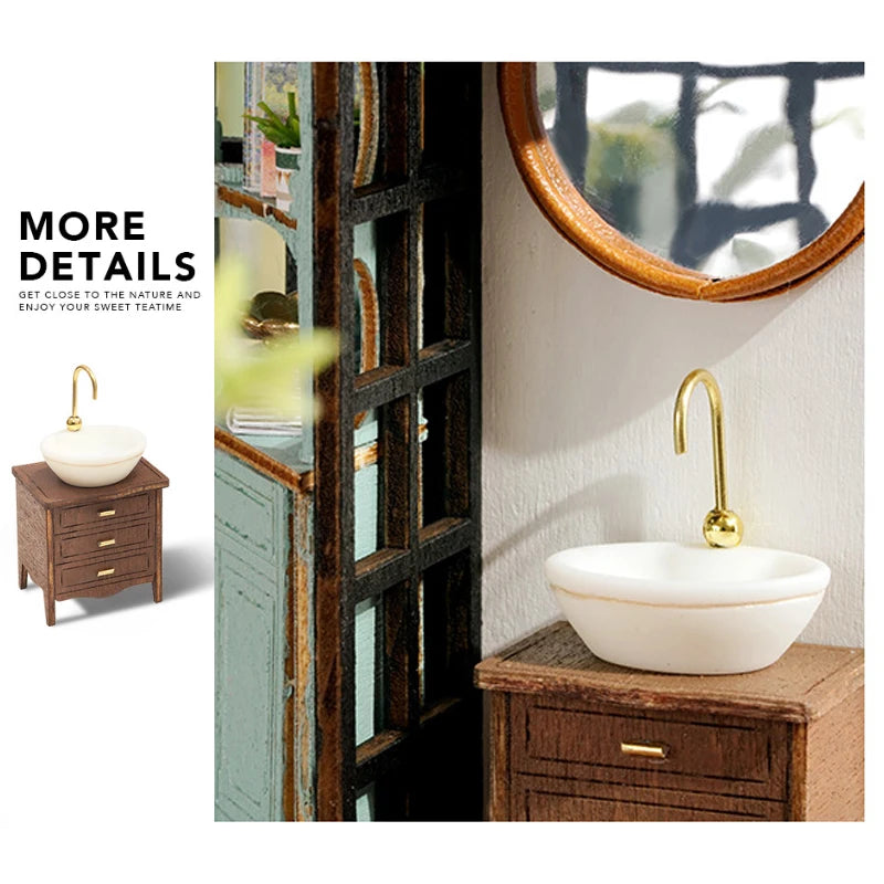 Wooden Doll House 3D Puzzle Assembly Building Model Kit Production Small Room Toys Home Bedroom Decoration With Furniture Light by Smarsty