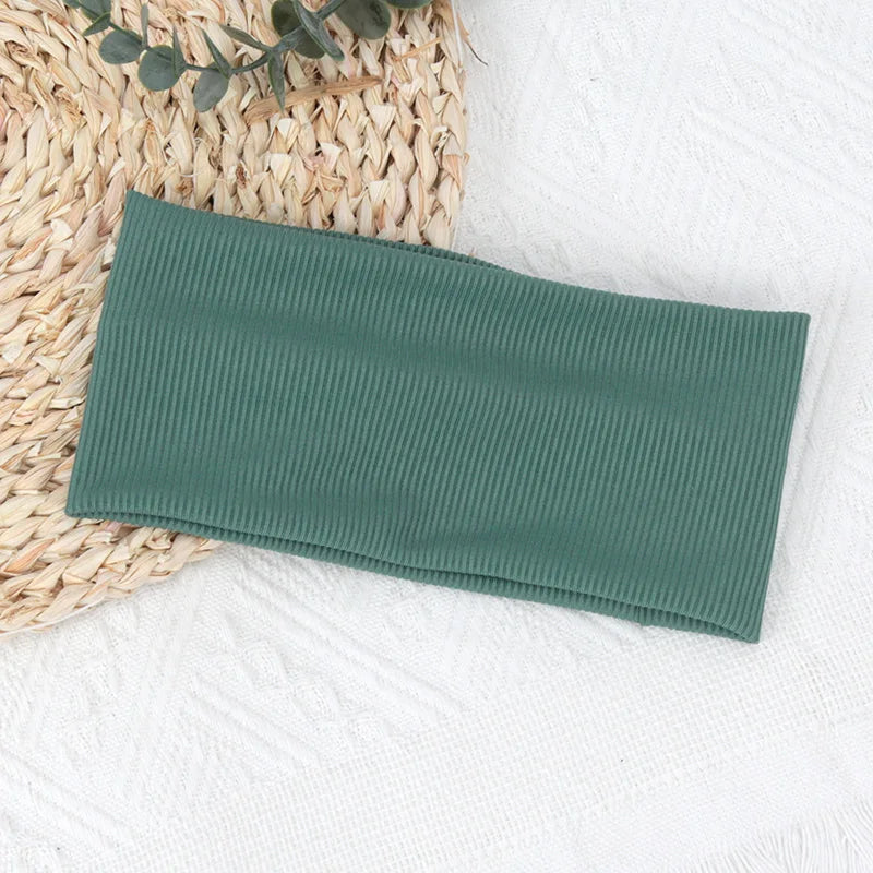 Elastic Solid Color Headbands For Running Non Slip Comfort - Smarsty