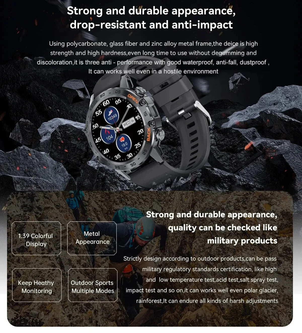 LIGE 1.39 Inch Bluetooth Smart Watch for Men - Smarsty