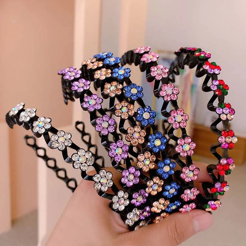 Non Slip Rhinestone Headbands With Secure Wave Grip - Smarsty