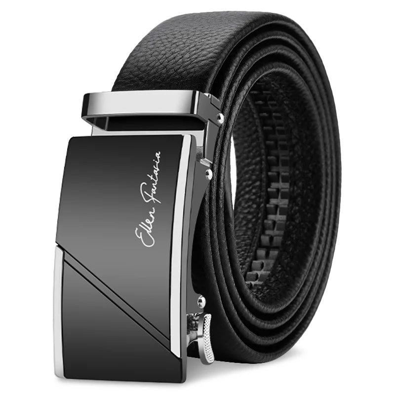 OYIFAN Genuine Leather Men Belt Adjustable Automatic Buckle - Smarsty