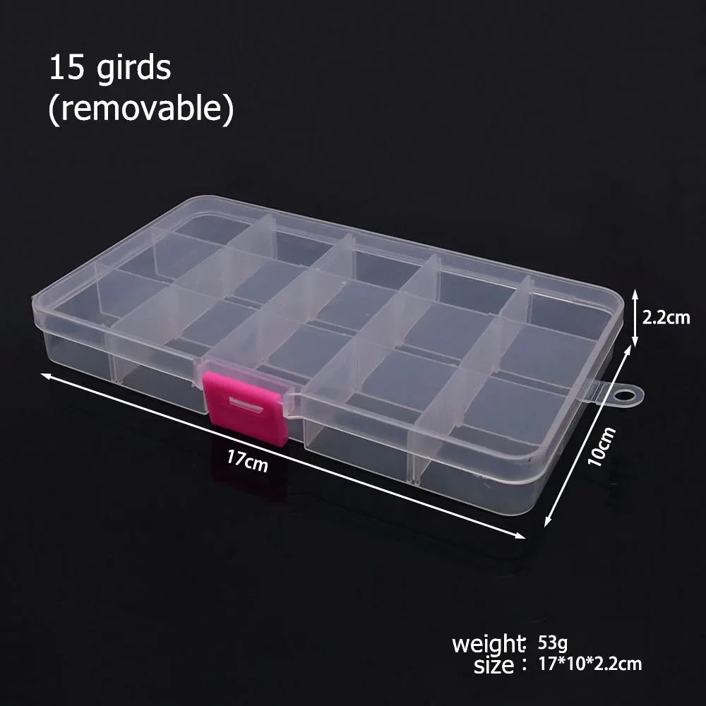 Plastic Storage Box Organizer with Dividers for Jewelry Crafts - Smarsty