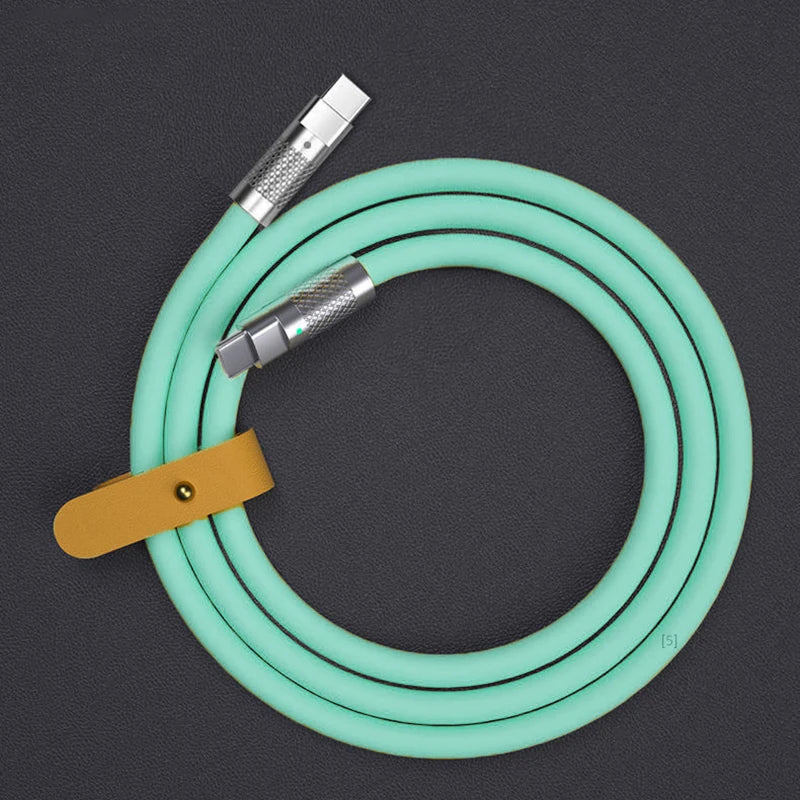 120w 6a Super Fast Charge PD Type C Liquid Silicone Cable Quick Charge 1M 2M Usb Cable Usb C to C Charger Cable - Smarsty